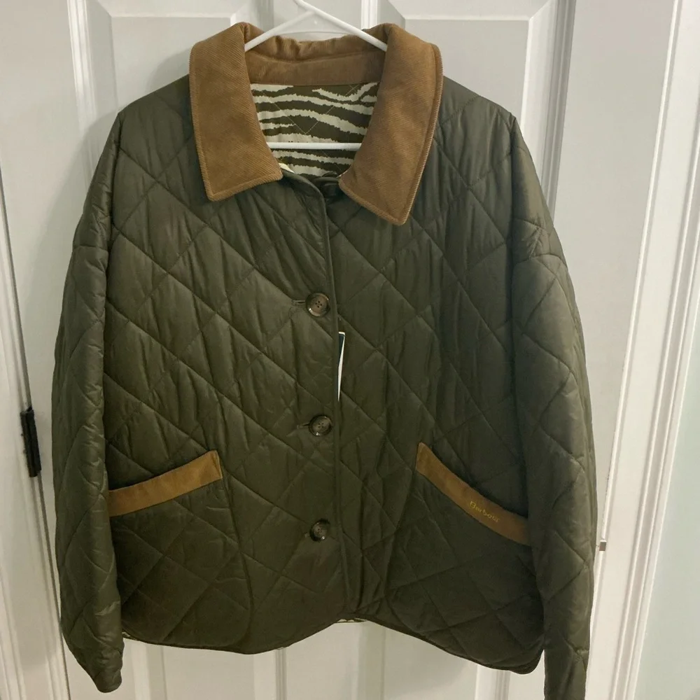 NWT Barbour x House of Hackney Gransden quilted jacket REVERSIBLE US 12 UK 16 - Picture 4 of 12